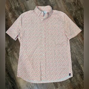 Southern Tide Shirt Men S Intercoastal Red Green Peppers Geometric Stretch